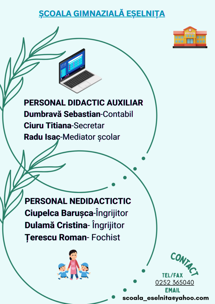 PERSONAL DIDACTIC AUXILIAR ȘI NEDIDACTIC